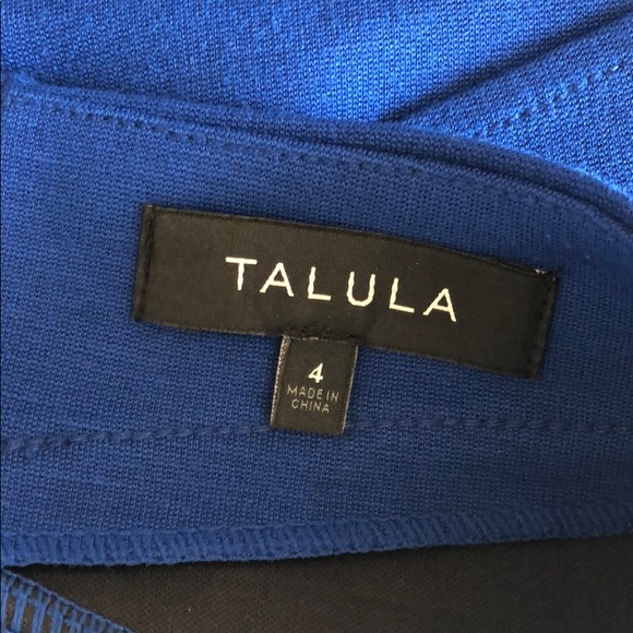 Talula Blue with Leather Panels Pencil Skirt - Picture 4 of 4